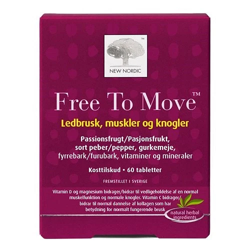 Free To Move Ledbrusk, Muskler og Knogler 60 tabletter