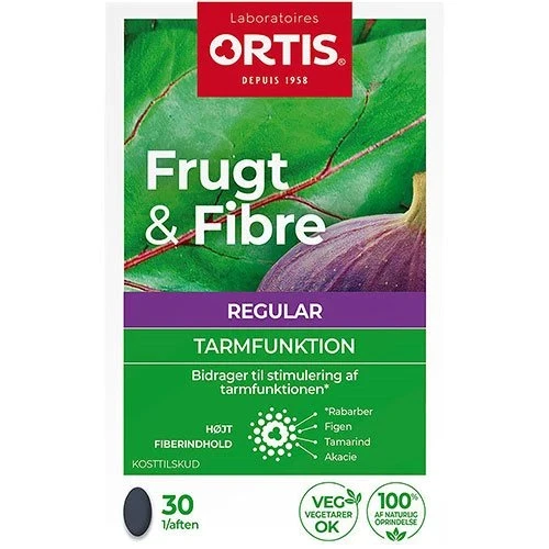 Frugt & Fibre Tarmfunktion Ortis 30 tabletter