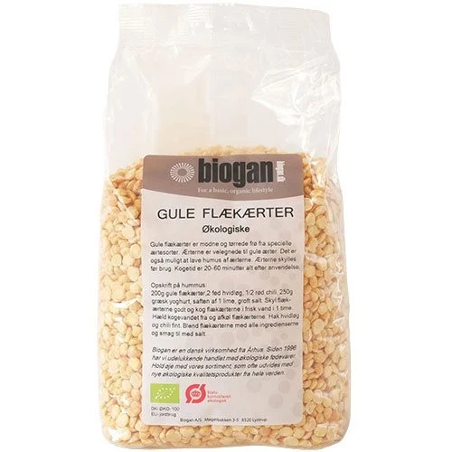 Gule Flæk Ærter 1 kg økologisk