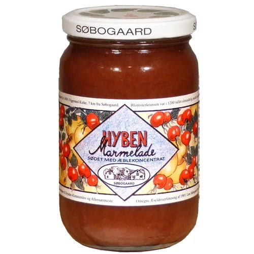 Hybenmarmelade sødet m.æble Ø 390 g