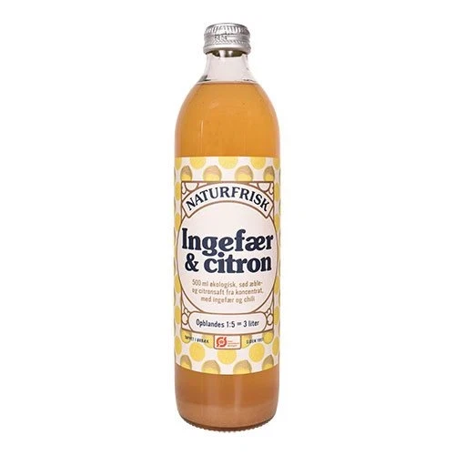 Ingefær & Citron saft Ø 500 ml