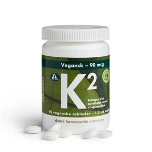K2 vitamin 90 mcg 90 veganske tabletter