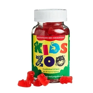 Multivitamin Jordbærsmag Kids Zoo Bjørne 60 stk.