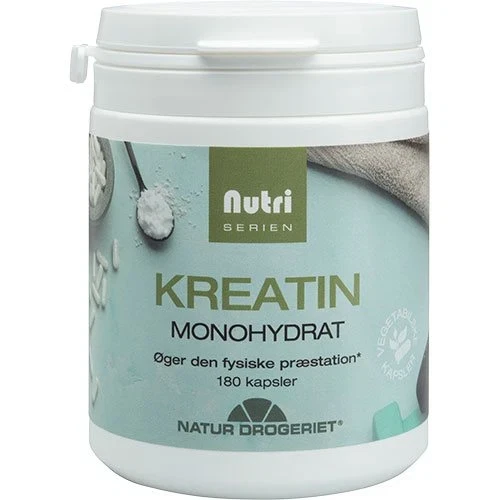 Kreatin monohydrat kapsler 180 kaps.