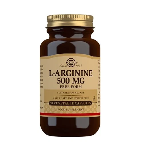 L-Arginine 500 mg Solgar 50 vegetabilske kapsler