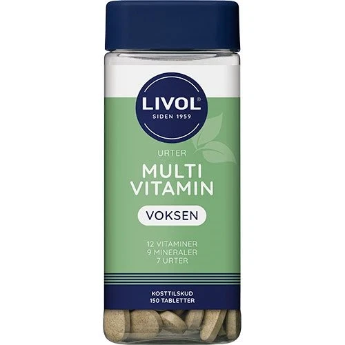 Multivitamin Urter Voksen Livol 150 tabletter