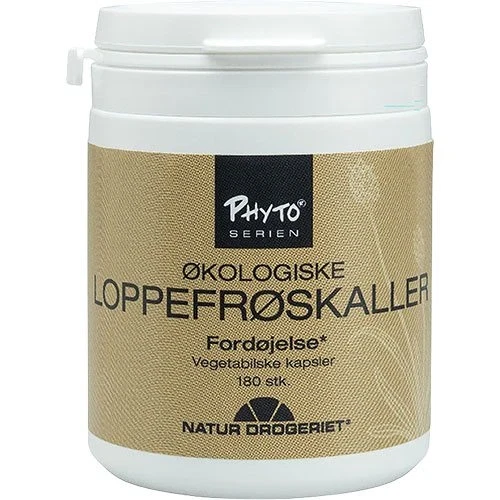 Loppefrøskaller 180 vegetabilske kapsler økologisk