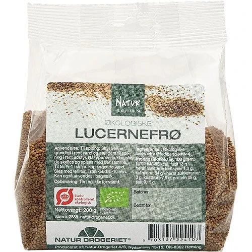 Lucernefrø 200 g økologisk - også til spiring