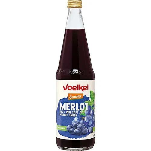 Merlot, ren rød druesaft Ø Demeter