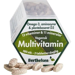 Multivitamin Berthelsen 180 vegetabilske tabletter