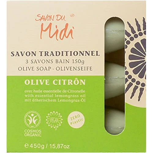 Olivensæbe med citrongræsolie - Savon du midi Ø