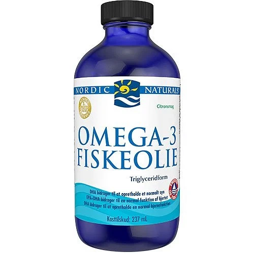Omega-3 fiskeolie, citronsmag 237 ml