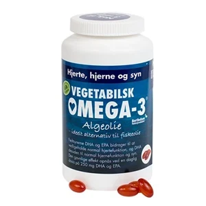 Vegetabilsk Omega-3 Algeolie 180 kapsler