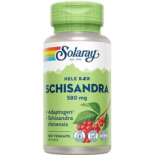 Schisandra 580 mg Solaray 100 vegetabilske kapsler