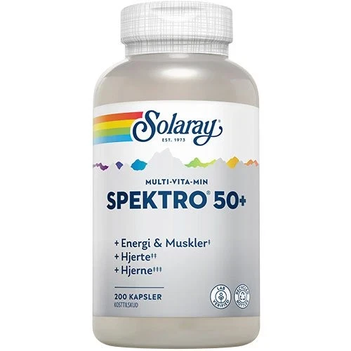 Spektro 50+ Multi-Vita-Min Solaray 200 kapsler