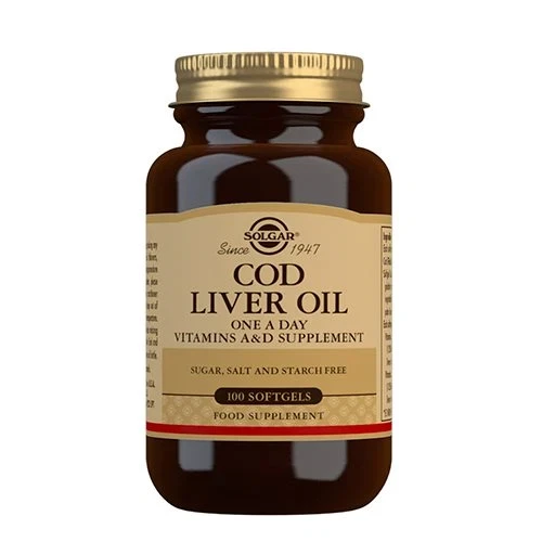 Cod Liver Oil Solgar 100 softgel kapsler