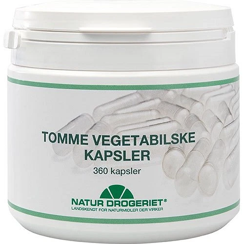 Kapsler Vegetabilske Hårde Tomme 360 stk.