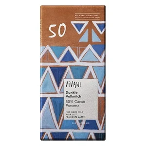Vivani Mælkechokolade Mørk 50 % Panama 80 g ø
