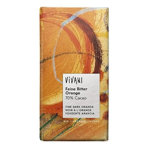 Mørk Chokolade Appelsin Vivani 100 g økologisk