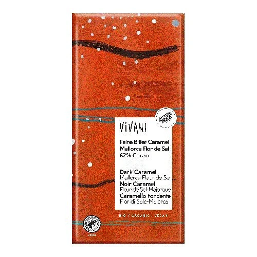 Mørk Karamel Mallorca Salt Vivani 80 g økologisk