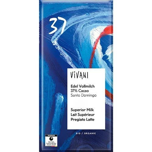 Vivani Superior mælkechokolade 37% Ø 80 g