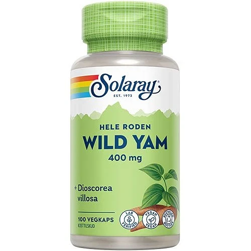Wild Yam Solaray 100 vegetabilske kapsler